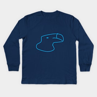 Toucan blue Kids Long Sleeve T-Shirt